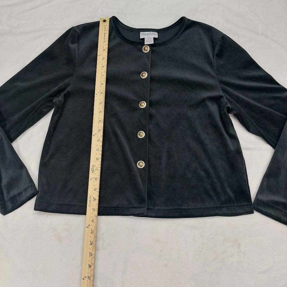 DIANE VON FURSTENBERG THE COLOR AUTHORITY VTG BLACK VELVET DRESS JACKET SET SZ M - Picture 13 of 16